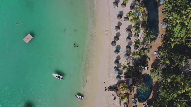 Top Down View Of Luxury Beach, Aerial View