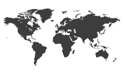 Fototapeta premium world map gray