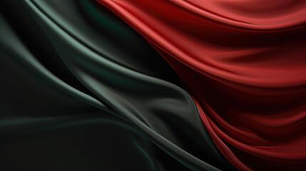 red and green satin fabric