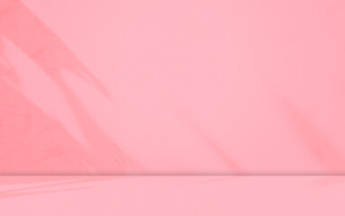 Pink Shadow Background Product Beauty Cosmetic Sun Light Overlay Table Floor Studio Room Platform...