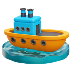 Cruise Ship 3d Icon Illustrations