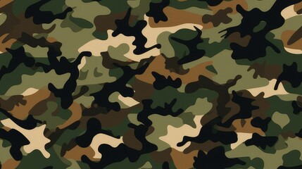 Fototapeta premium seamless repeatable pattern of military camouflage that can be repeated to create an endless pattern. generative A