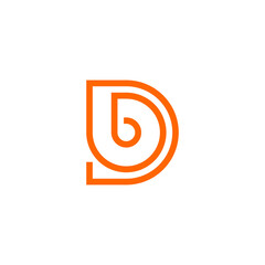 Fototapeta premium design monogram of letter BD 