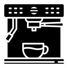 Illustration of Espresso Coffee Maker Machine design Glyph Icon