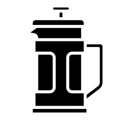 Illustration of Coffee French Press design Glyph Icon