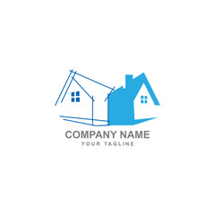 Real Estate vector logo design template. Home abstract concept icon.