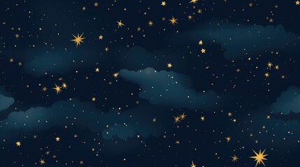 seamless repeatable pattern of starry night that can be repeated to create an endless pattern. generative AI
