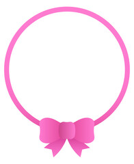 リボンの円フレーム