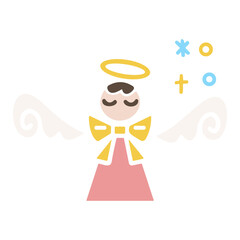 かわいい天使のアイコン、ベクター素材