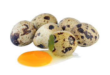 Obraz premium quail eggs isolated on transparent png