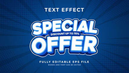 Editable 3d special offer text effect
