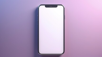 smartphone with blank screen isolated