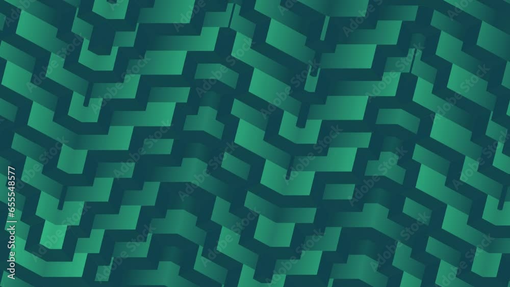 Leinwandbilder Trendy background with loop animation of rectangular shapes. 3d rendering 4K