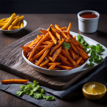 Peri peri masala fries  in white platter