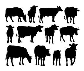 The set of cow silhouettes.
