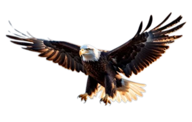 Poster American bald eagle isolated with transparent background. PNG file. © Peter
