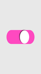 Abstract illustration switch turn on and turn off button with colorful in vertical high-resolution. Motion graphic switch button abstract illustration design.