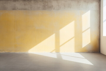 plain room with yellow concrete walls