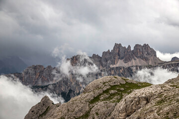 Lastoi De Formin and Cima Ambrizzola from the trail to Nuvolau refuge.