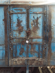 old rusty metal door