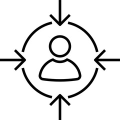Customer centricity icon. Customer focus concept. Vector illustration