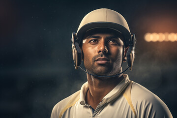 Cricket athletes are competing on the cricket field - obrazy, fototapety, plakaty