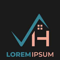 Creative VH Letter Home or House Logo