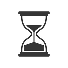 Hourglass modern isolated black lineal vector icon