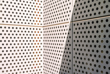 Perforated panels for the facade. Perforated metal panels for wall decoration. Decorative metal...