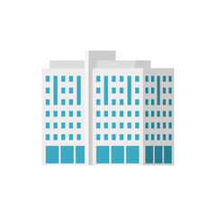 Modern city building, isolated vector flat cartoon illustration