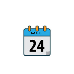 Mei date icon vector logo design template