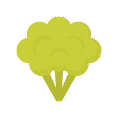 Cute broccoli vegetable, isolated colorful vector icon - 655560556