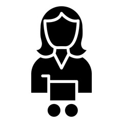 Vector Design Customer Female Icon Style