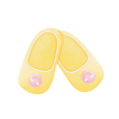 yellow baby shoes