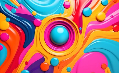 Vibrant and Playful Abstract Pop Art Background for Creative Projects. - obrazy, fototapety, plakaty