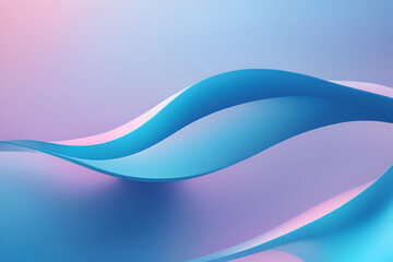 Obraz premium Abstract wave art with blue and purple gradient colors
