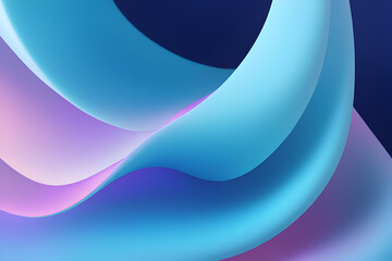 Abstract wave art with blue and purple gradient colors