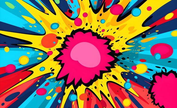 Vibrant and Playful Abstract Pop Art Background for Creative Projects.