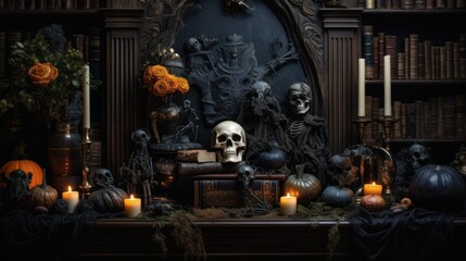 Halloween room interior