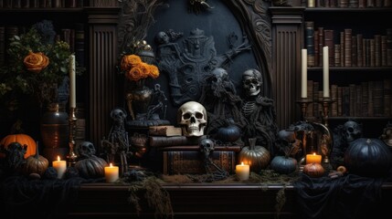 Obraz premium Halloween room interior