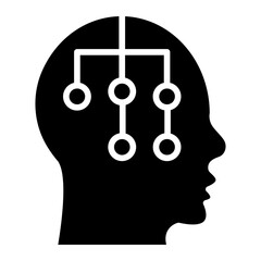 Vector Design AI Thinking Icon Style