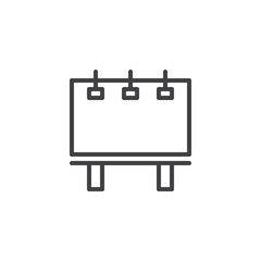 Blank billboard line icon