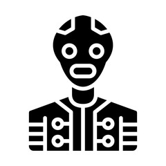 Vector Design Humanoid Robot Icon Style