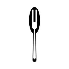 spoon and fork logo or sign