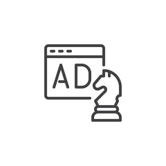 Ad Strategy line icon