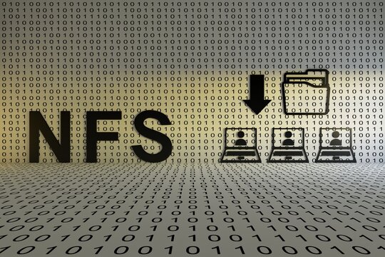 NFS concept text sunlight 3D illustration