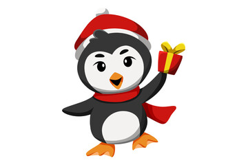 Cute Christmas Animal Character Illustration