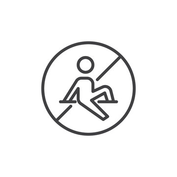 No Loitering line icon