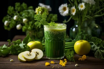  Fruit and Vegetable Smoothies for Wellnes - obrazy, fototapety, plakaty