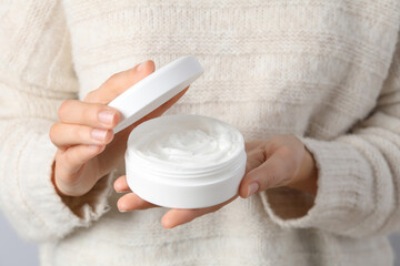 Concept of skin and body care, cream cosmetic
